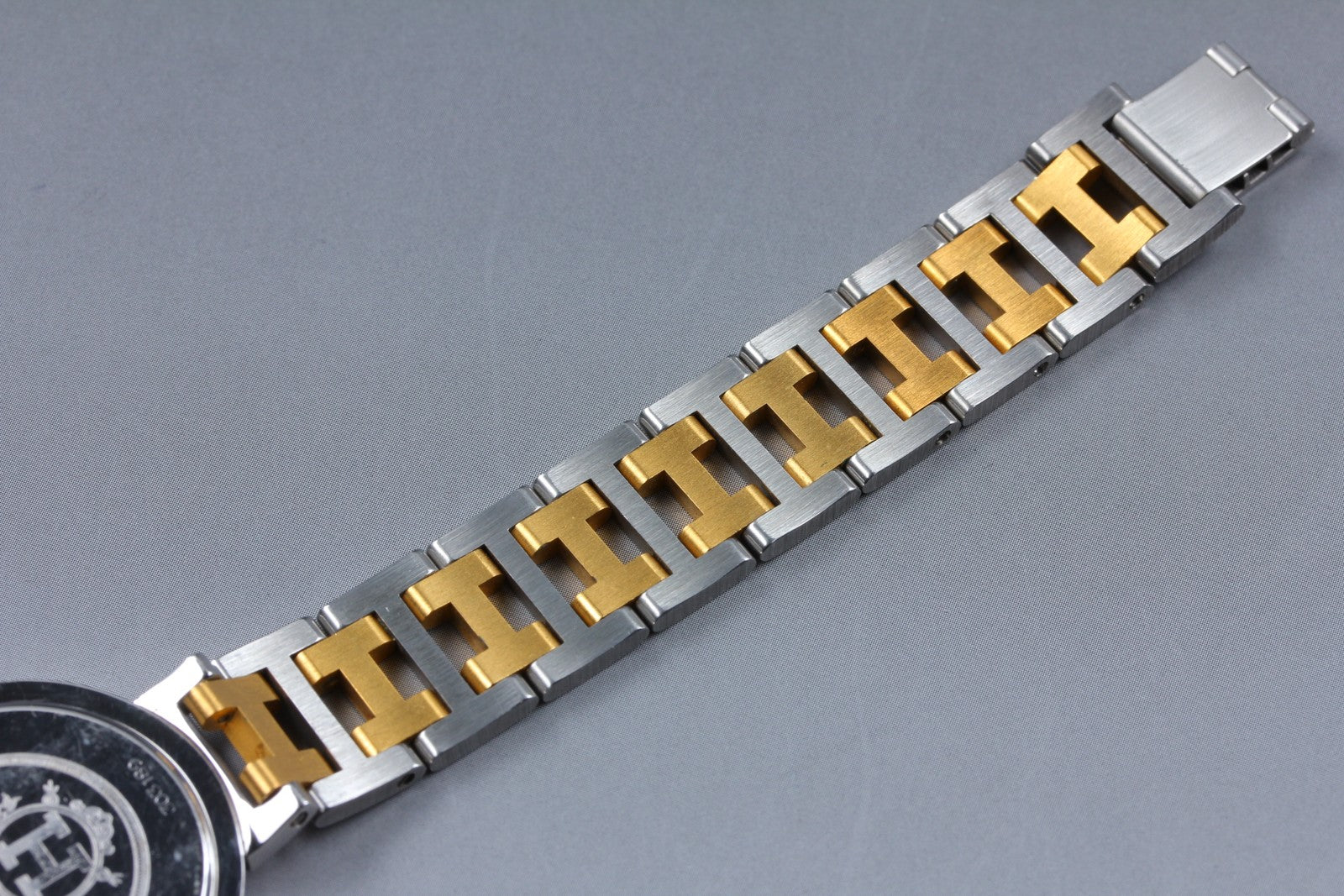 Vintage [Exc+5 Box]  HERMES Clipper White Dial Gold 24mm Woman's Quartz Watch