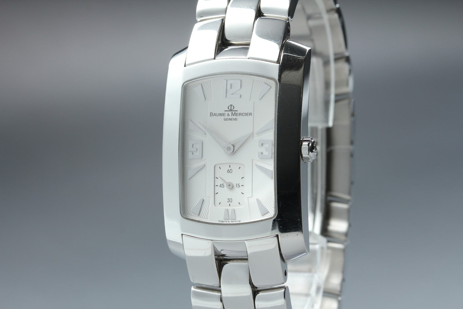 New Batt BAUME＆MERCIER Hampton Milleis 65310 Quartz Silver Men's Watch 26mm JP
