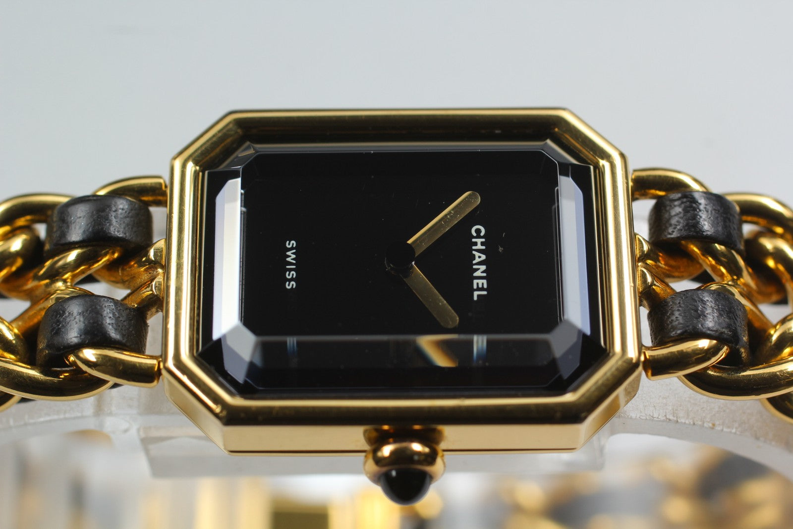 [Exc+5 Box] CHANEL Premiere L Size Black Dial 20mm Gold Quartz Women’s Watch