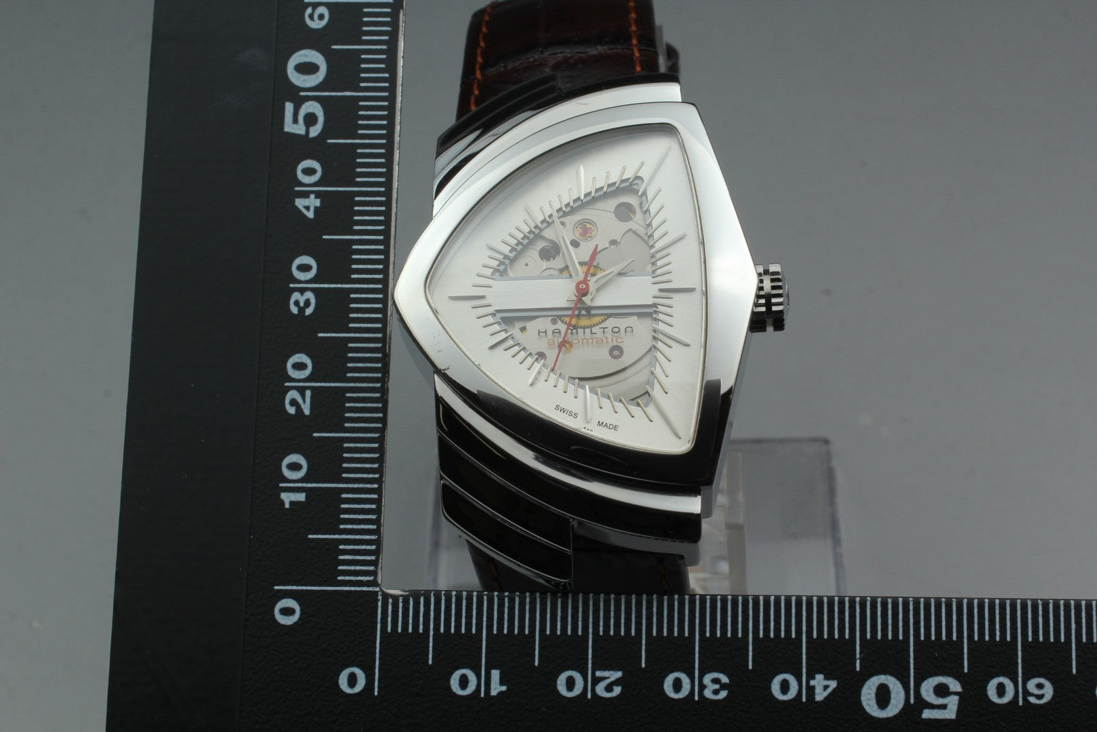 [Exc+5 Box] HAMILTON Ventura H245150 Automatic Brown Silver Men's Watch JAPAN