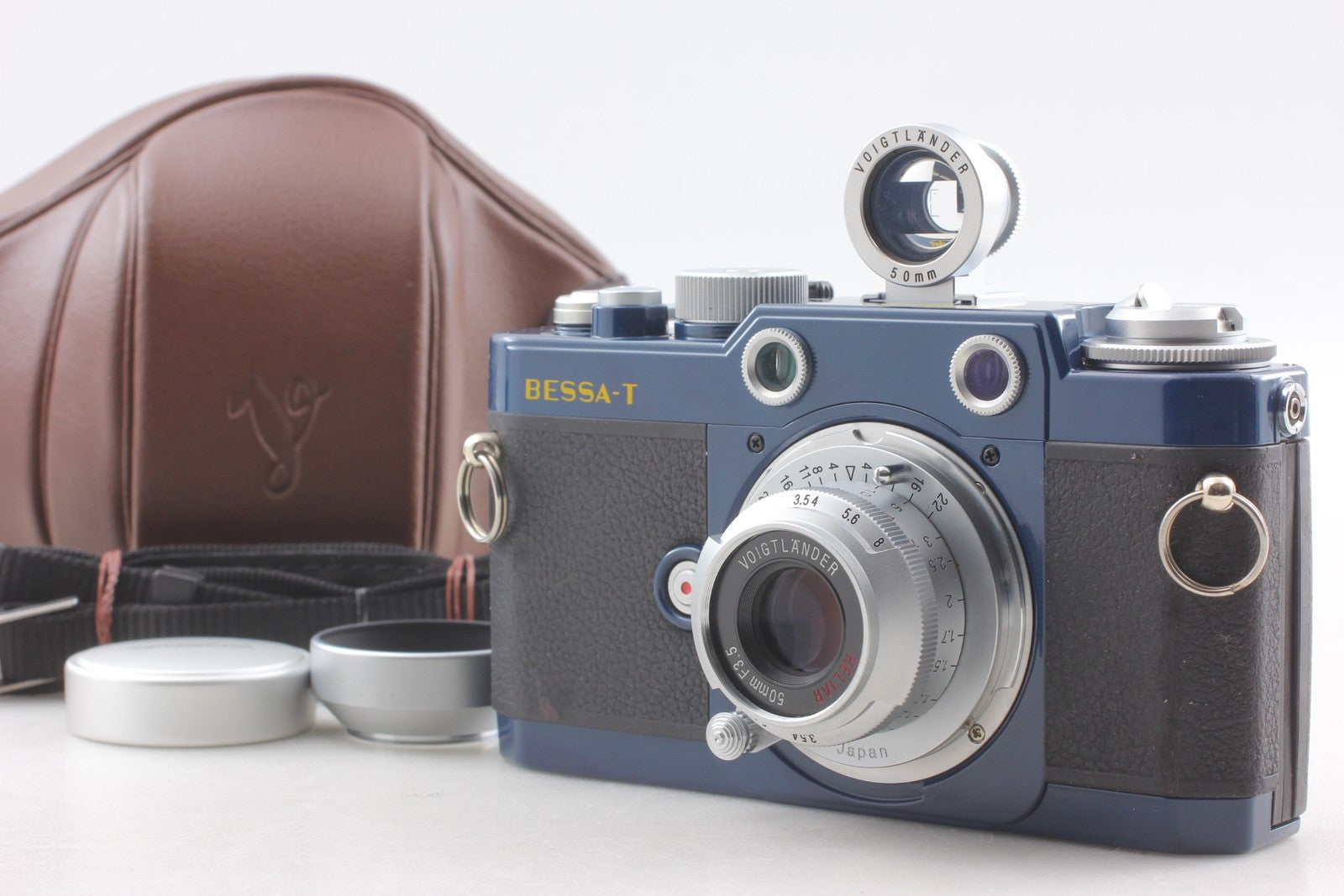 [MINT w/Finder] Voigtlander BESSA-T Helier 101th Anniversary Navy Blue JAPAN