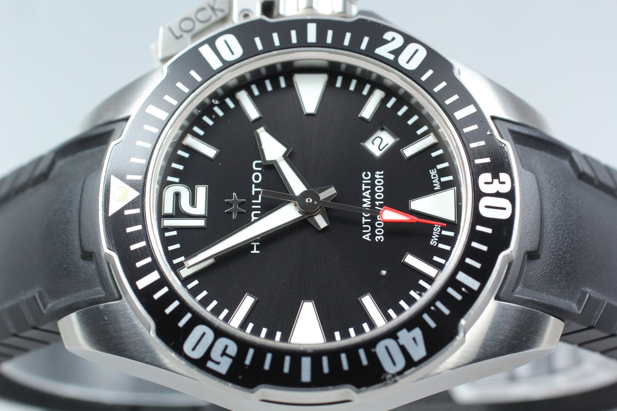 Hamilton Khaki Navy Frogman H776050 Black Date 42mm Automatic Men's Watch