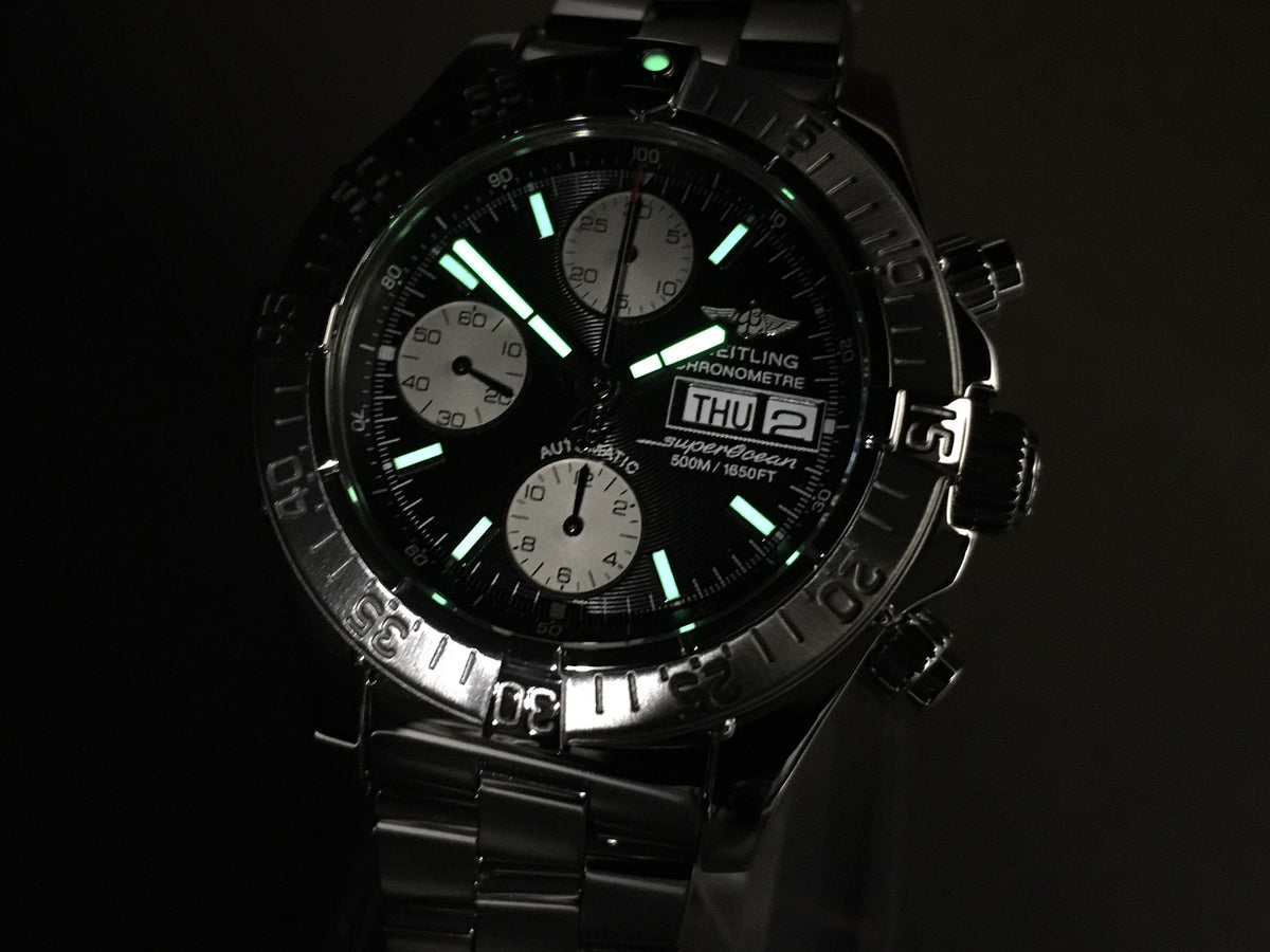 [Polished] BREITLING Superocean Chronograph A13340 Black 41mm AT Men's Watch Box