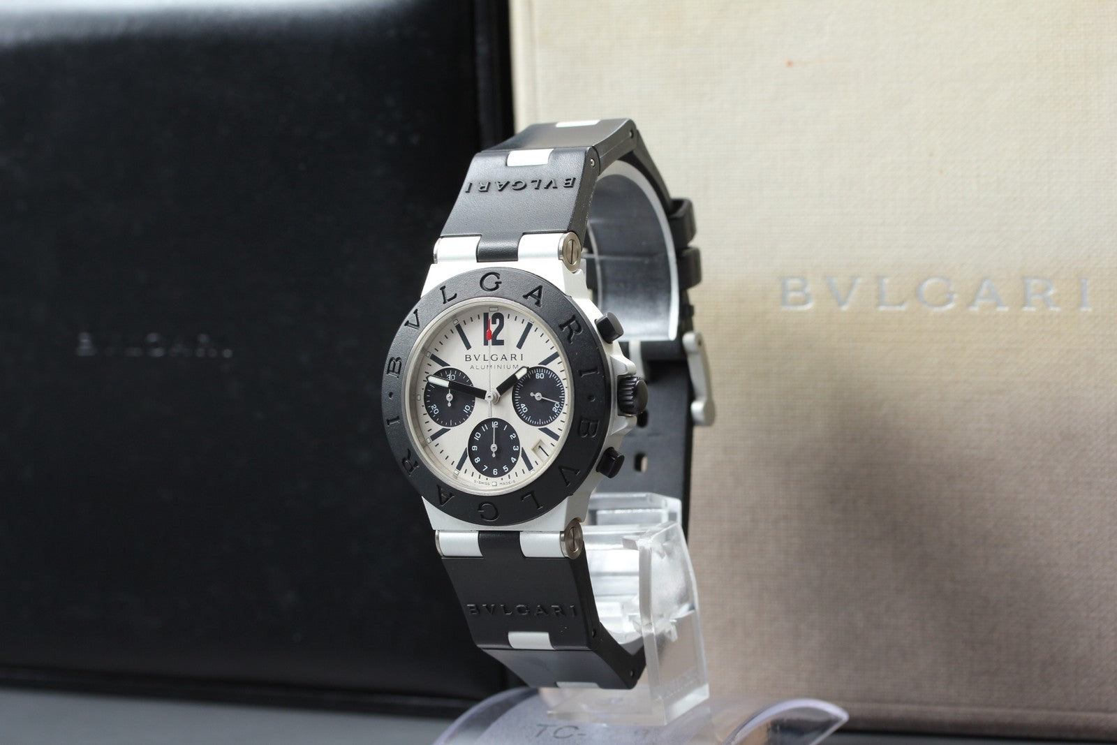 BVLGARI Diagono AC38TA Automatic Chronograph Men's Watch 38mm JAPAN Box