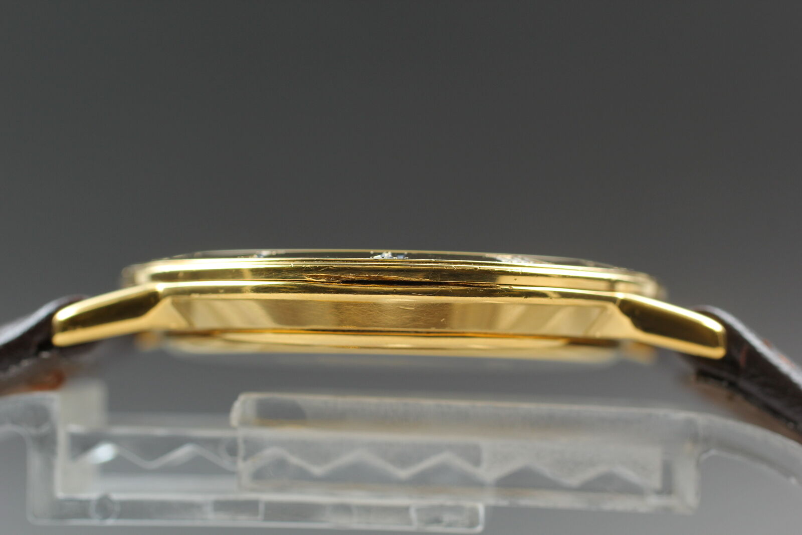 New Battery [Exc+5 Box] Gucci 3000.2.M Gold Brown Men's Quartz Watch Vintage JP