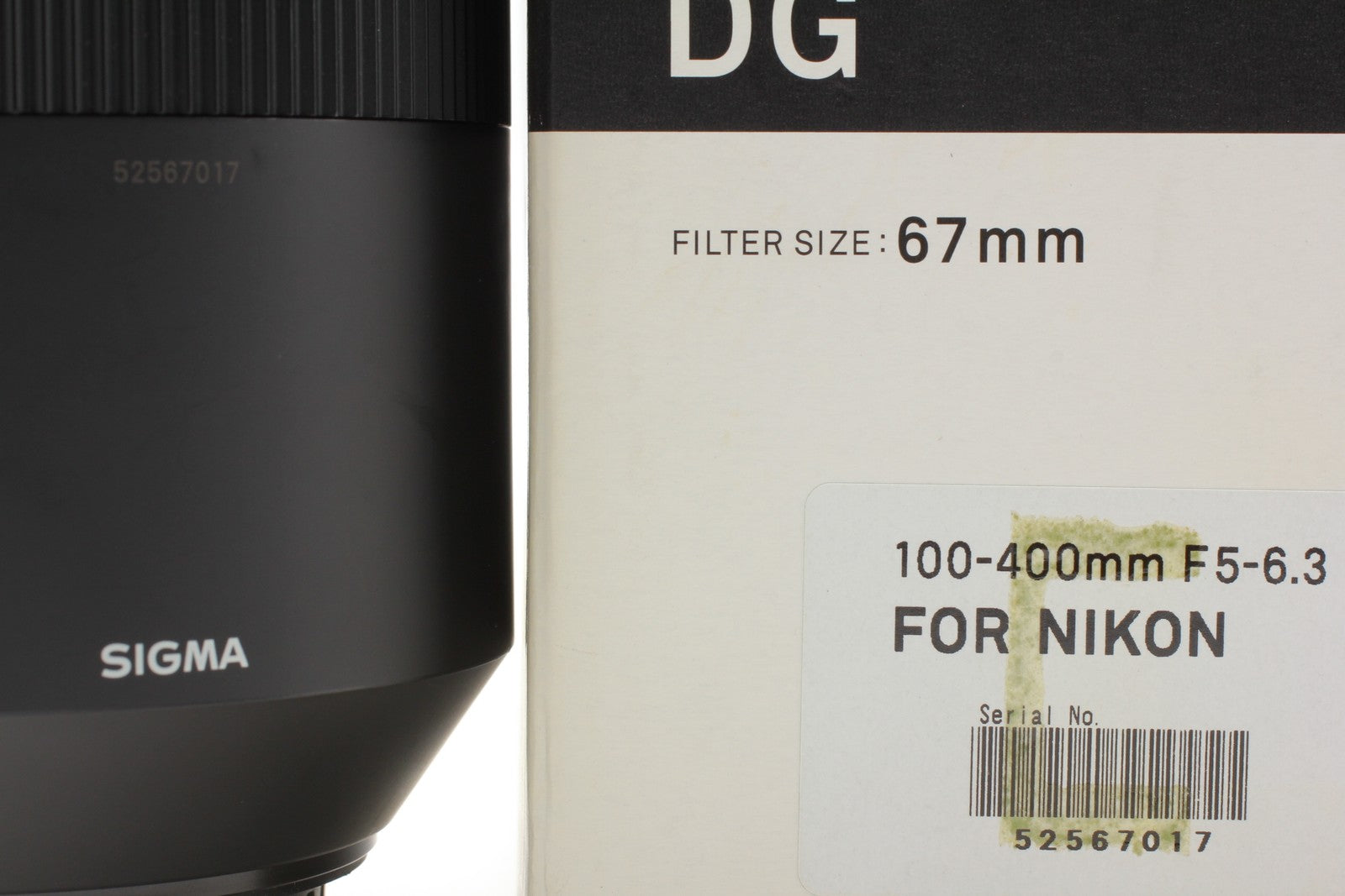 [N MINT+++ w/Box] Sigma 100-400mm f5-6.3 DG OS HSM Lens for Nikon F From JAPAN