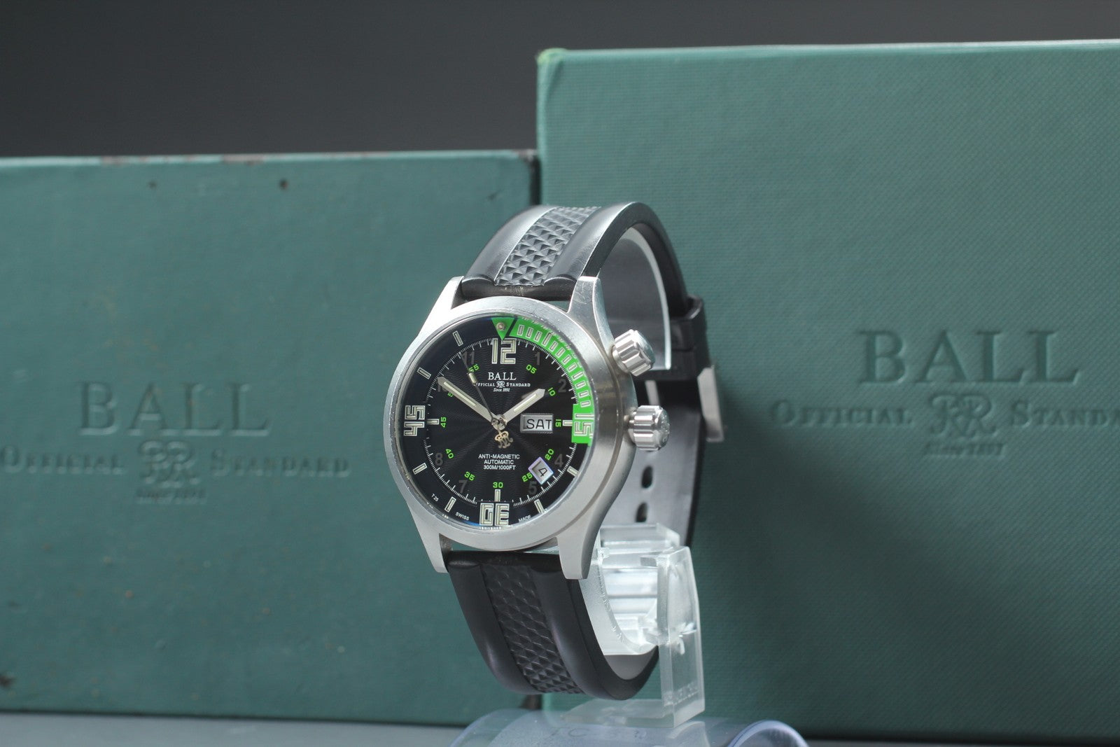BALL Engineer DM1020A Black Dial Automatic Day/Date Men's watch 41mm JAPAN Box