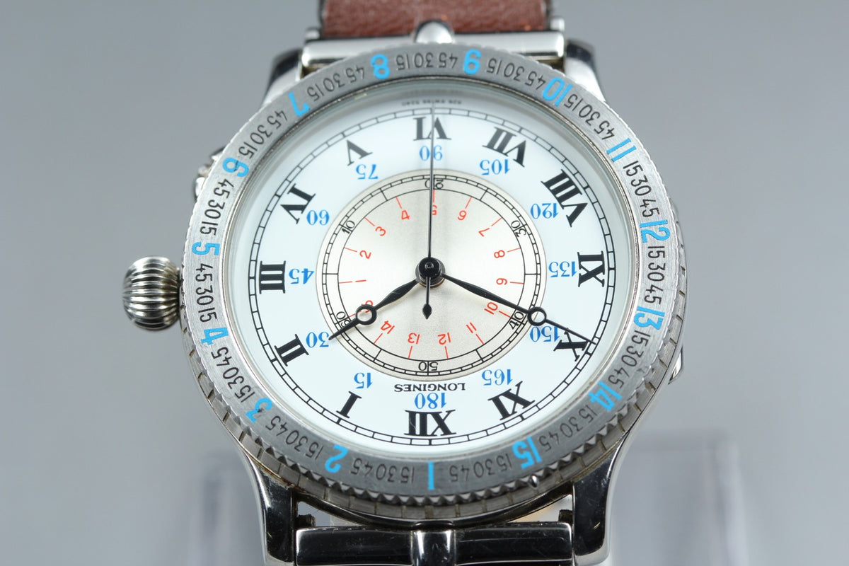 LONGINES Lindbergh Hour Angle L628.5240 Automatic White Men's Watch 37mm JAPAN