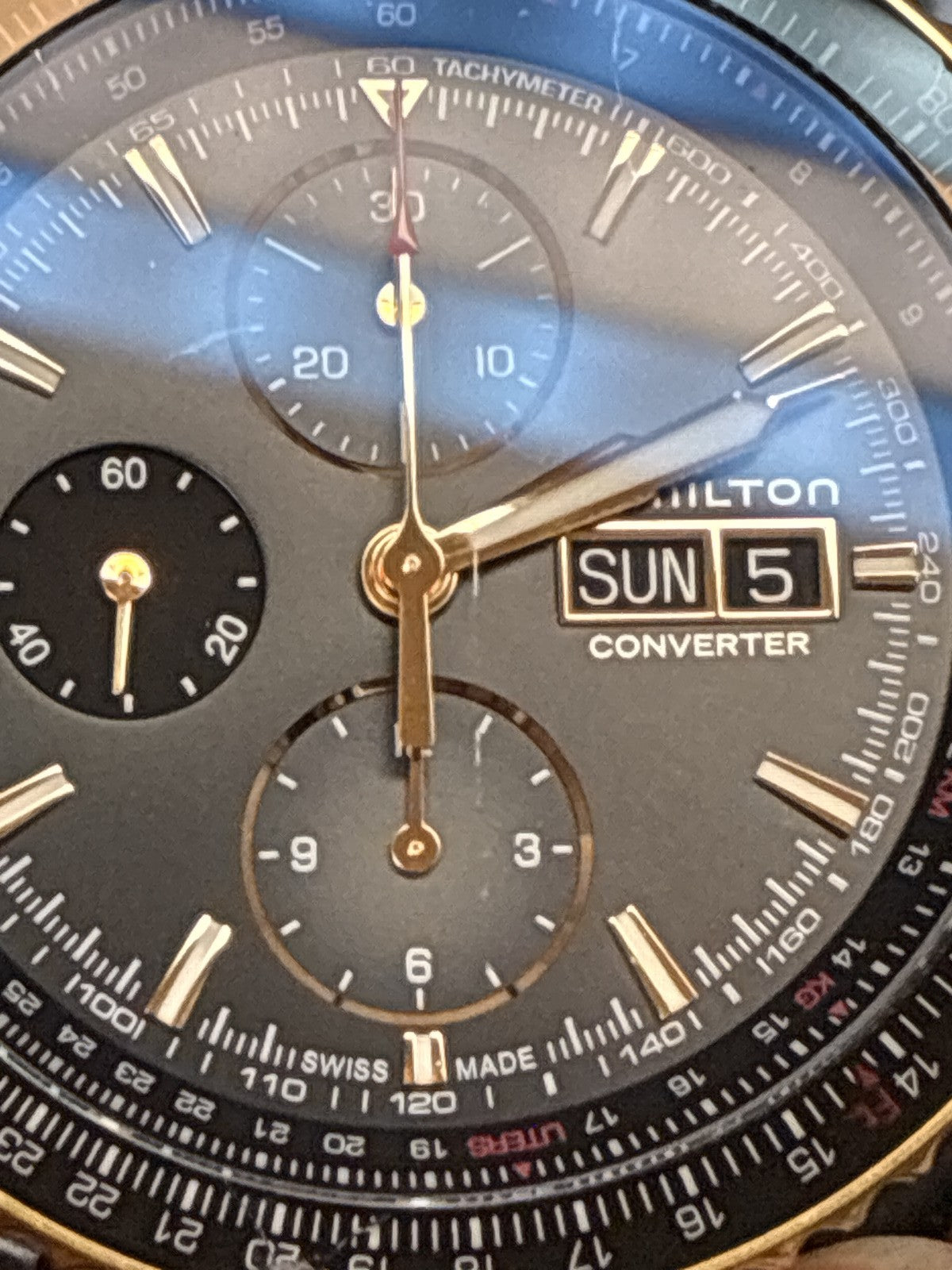 overhauled Hamilton Khaki Aviation Converter H767360 Automatic Black Watch 45mm