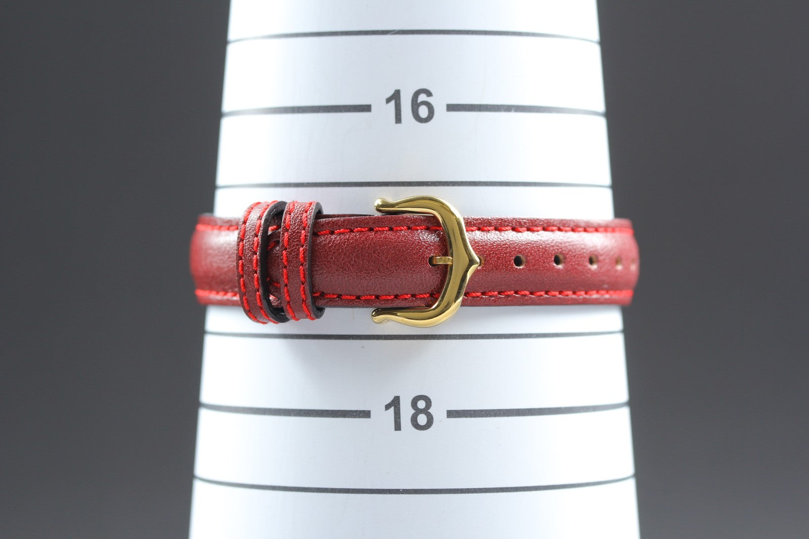 Vintage [Near MINT-] Cartier Must Colisee Vermeil 590002 Red Women's Qz Watch