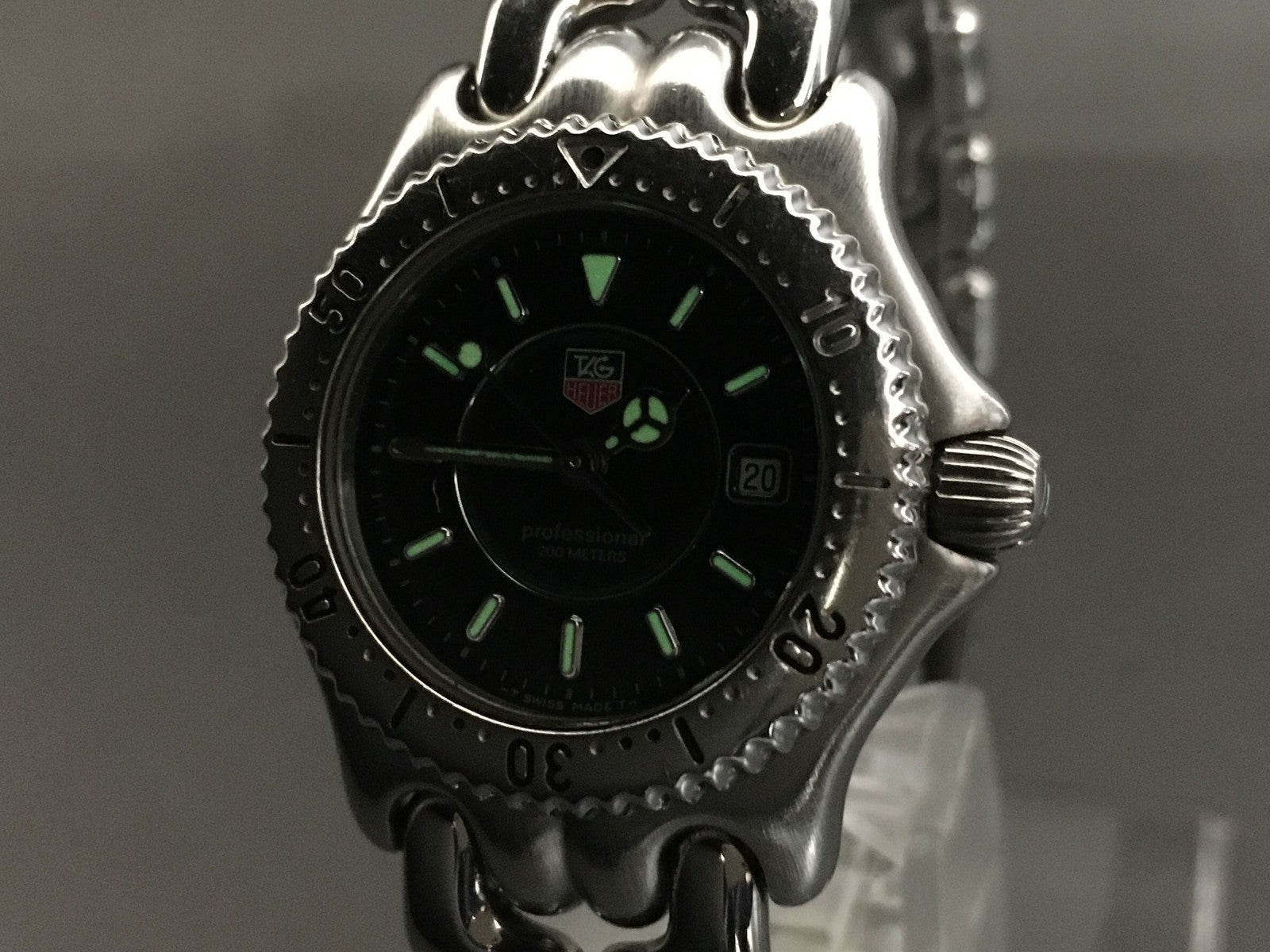 TAG Heuer SEL WG131E Green Dial Quartz Date Women's Watch 27mm JAPAN Exc+5