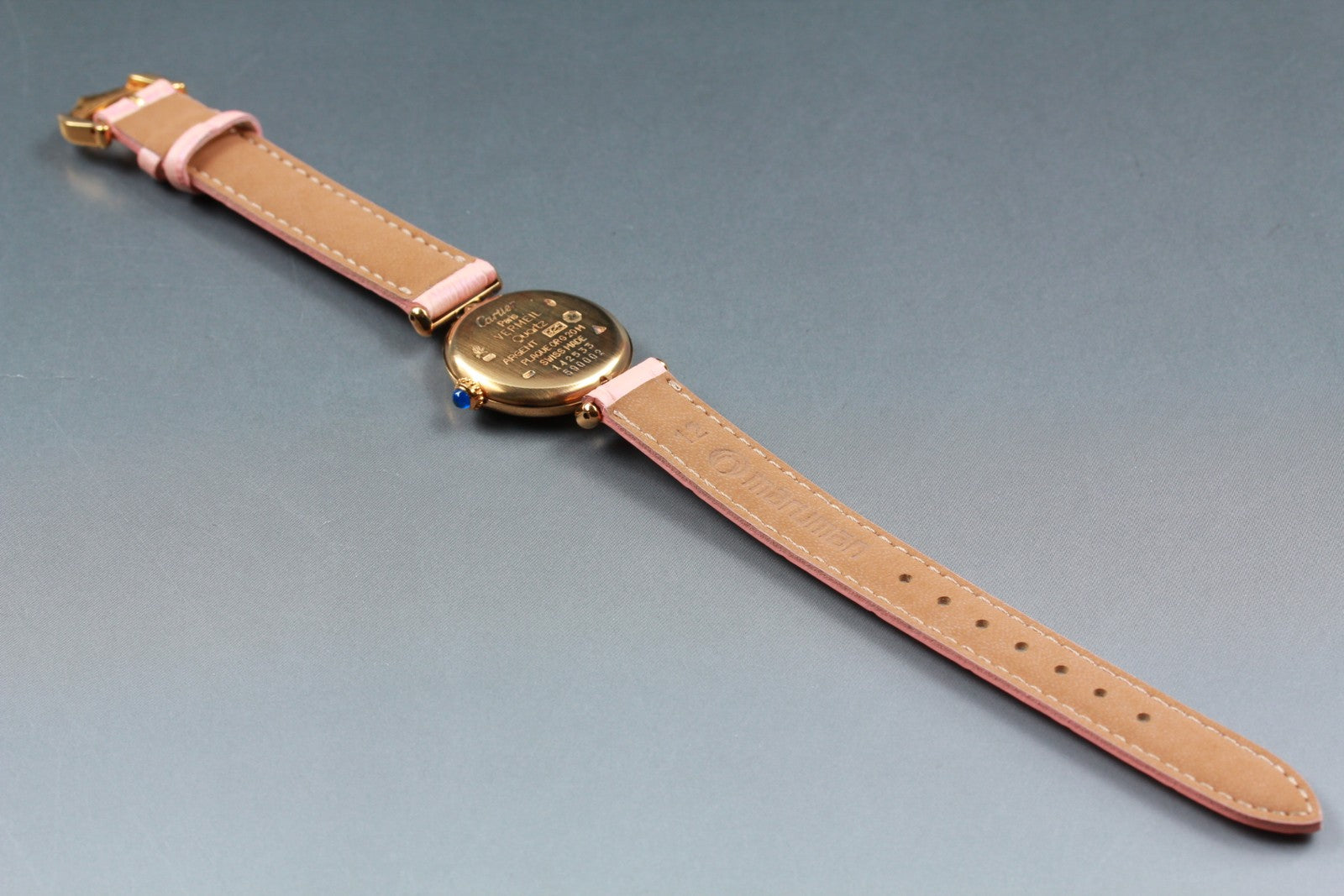 Vintage [Exc+5] Cartier Must Colisee Vermeil 590002 Gold Pink Women's Qz Watch