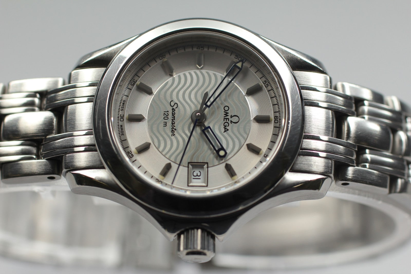 New Batt[Exc+5]Box OMEGA Seamaster 120m Cal.1424 2581.31 Ladies Watch 27mm JAPAN