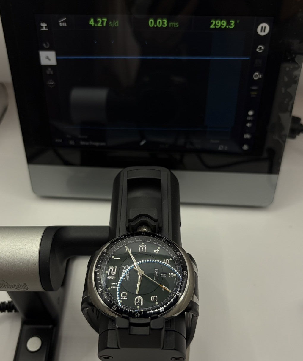 ORIS TT3 7589 Day Date Titanium Green Dial Black 44mm Automatic Men's Watch
