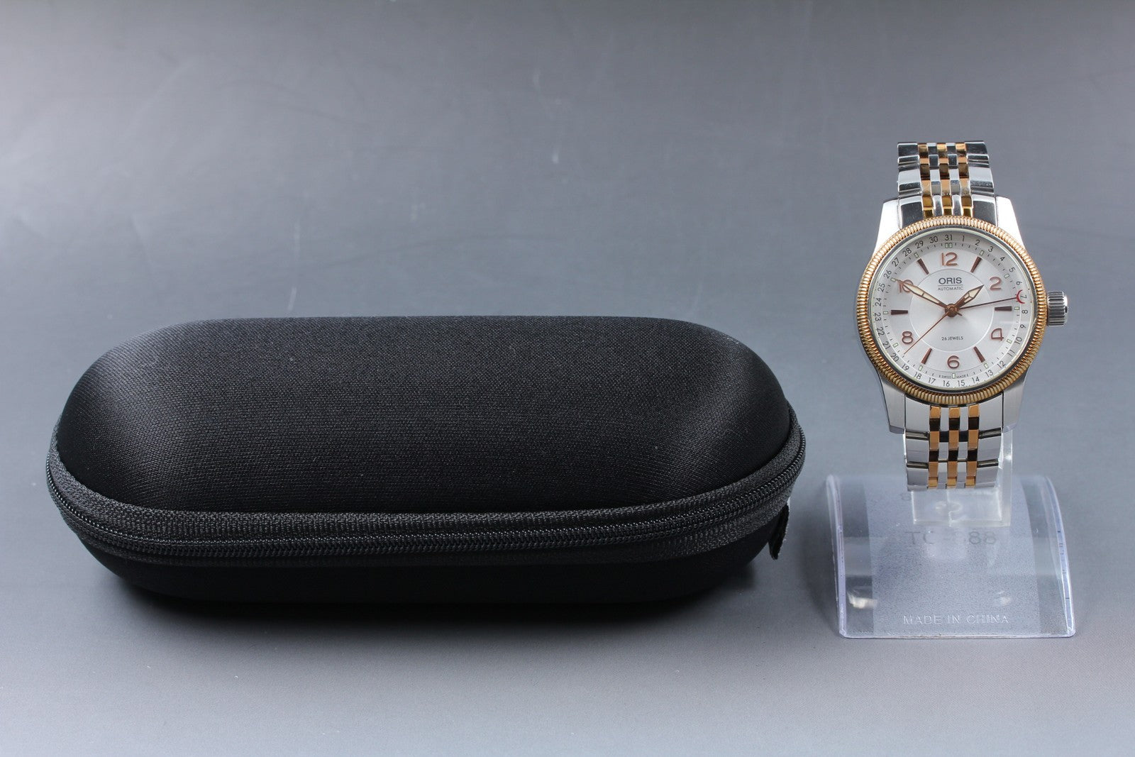 [Exc+5] ORIS Big Crown Pointer Date 7628 Silver Gold Automatic Men's Watch JAPAN