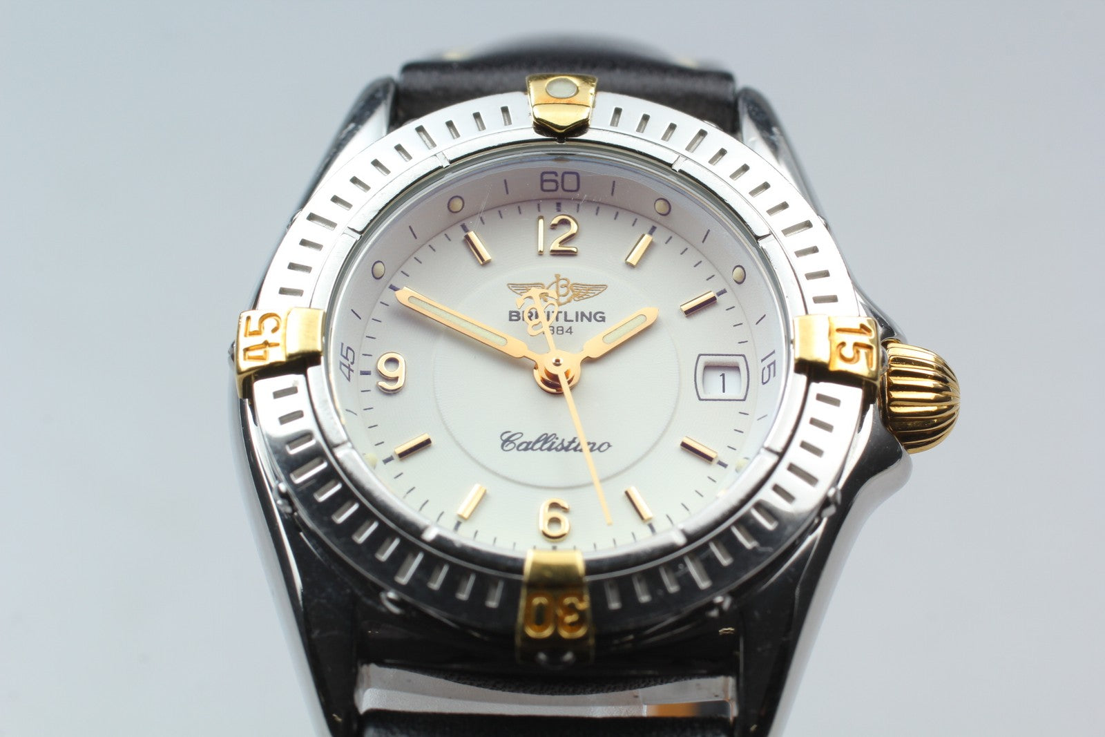 [Exc+5] BREITLING Callistino B52045 27mm Silver Black Quartz Women's Watch