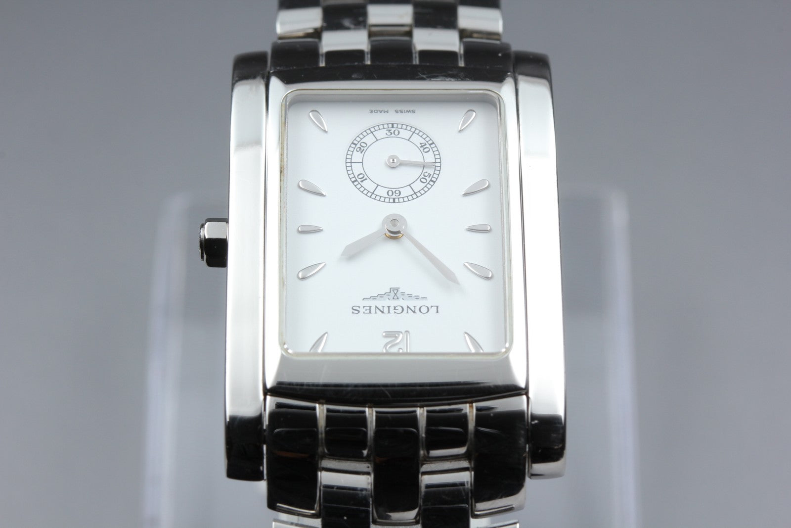 New Batt LONGINES Dolce Vita L5.655.4 Quartz White Dial Men's Watch 26mm JAPAN