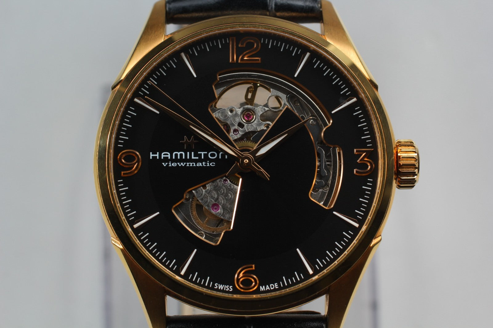 Hamilton Jazzmaster H327350 Automatic Black Dial Men's Watch 41mm JAPAN Box