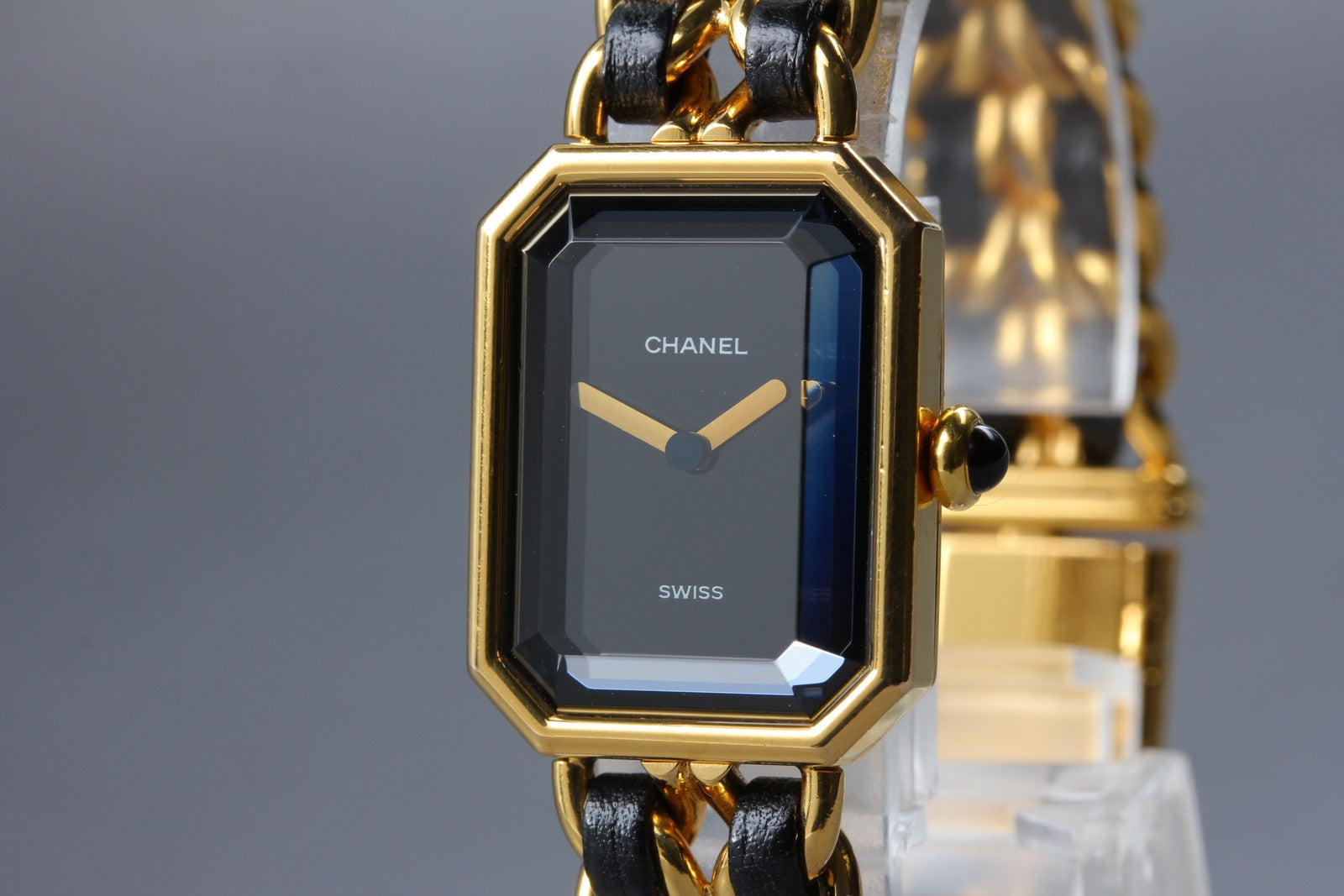 [Exc+5] CHANEL Premiere L Size Black Dial Gold 20mm Quartz Women’s Watch
