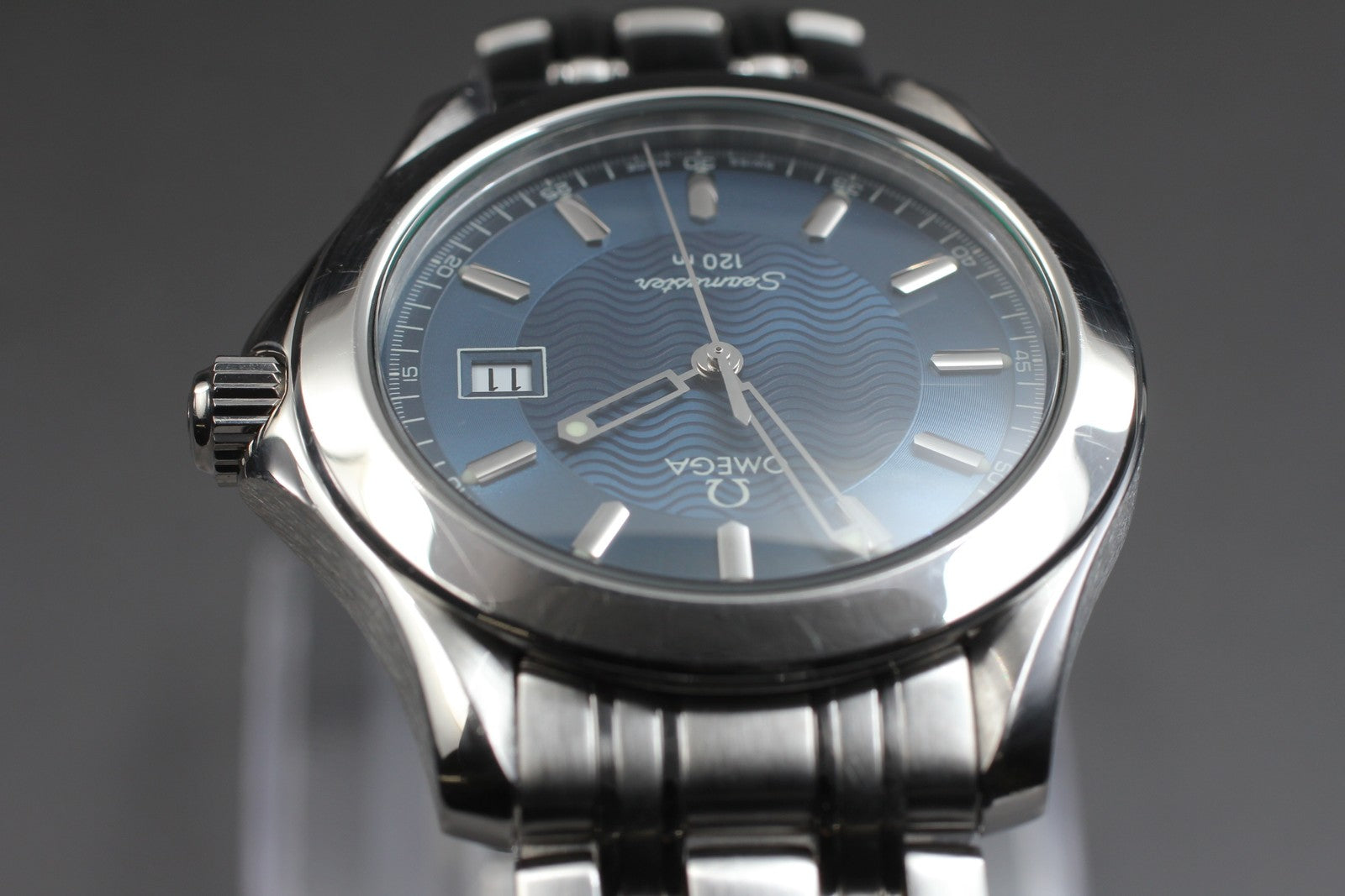 [Exc+5 Box] OMEGA Seamaster 120m 2511.81 Blue Dial 36mm Quartz Men's Watch