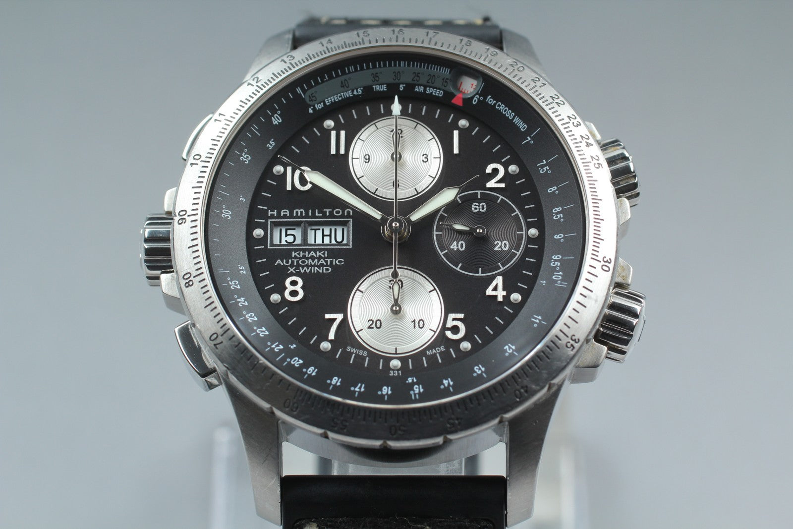 [Exc+5] Hamilton Khaki Aviation X-Wind H776160 Chronograph Black AT Men's Watch