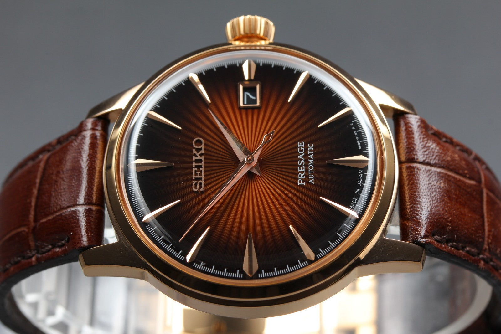 [Exc+5] SEIKO Presage 4R35-01T0 SARY078 Brown 40mm Automatic Men's Watch JAPAN