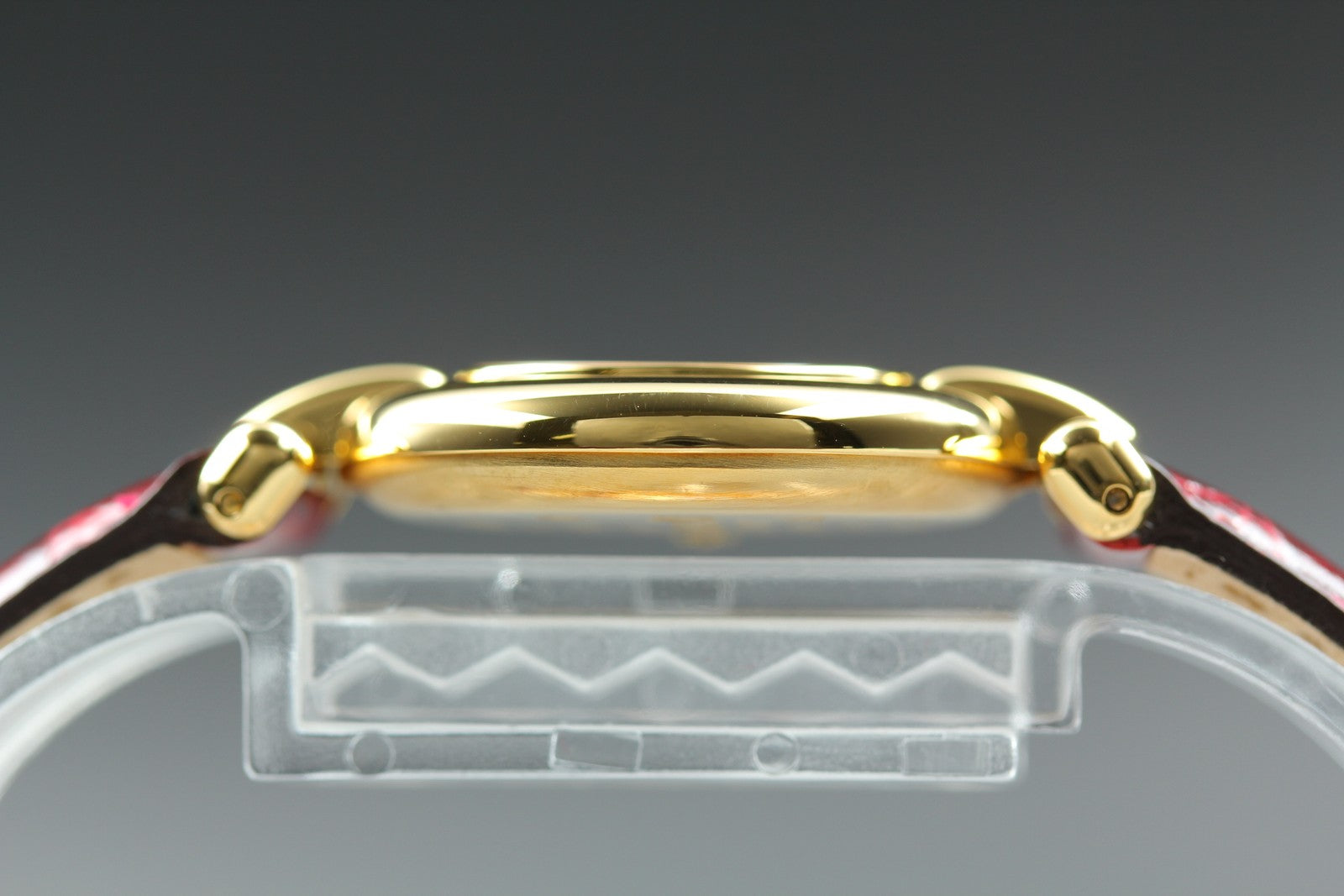 Vintage Cartier Must Colisee Vermeil 590002 Red Women's Quartz Watch [Pouch]
