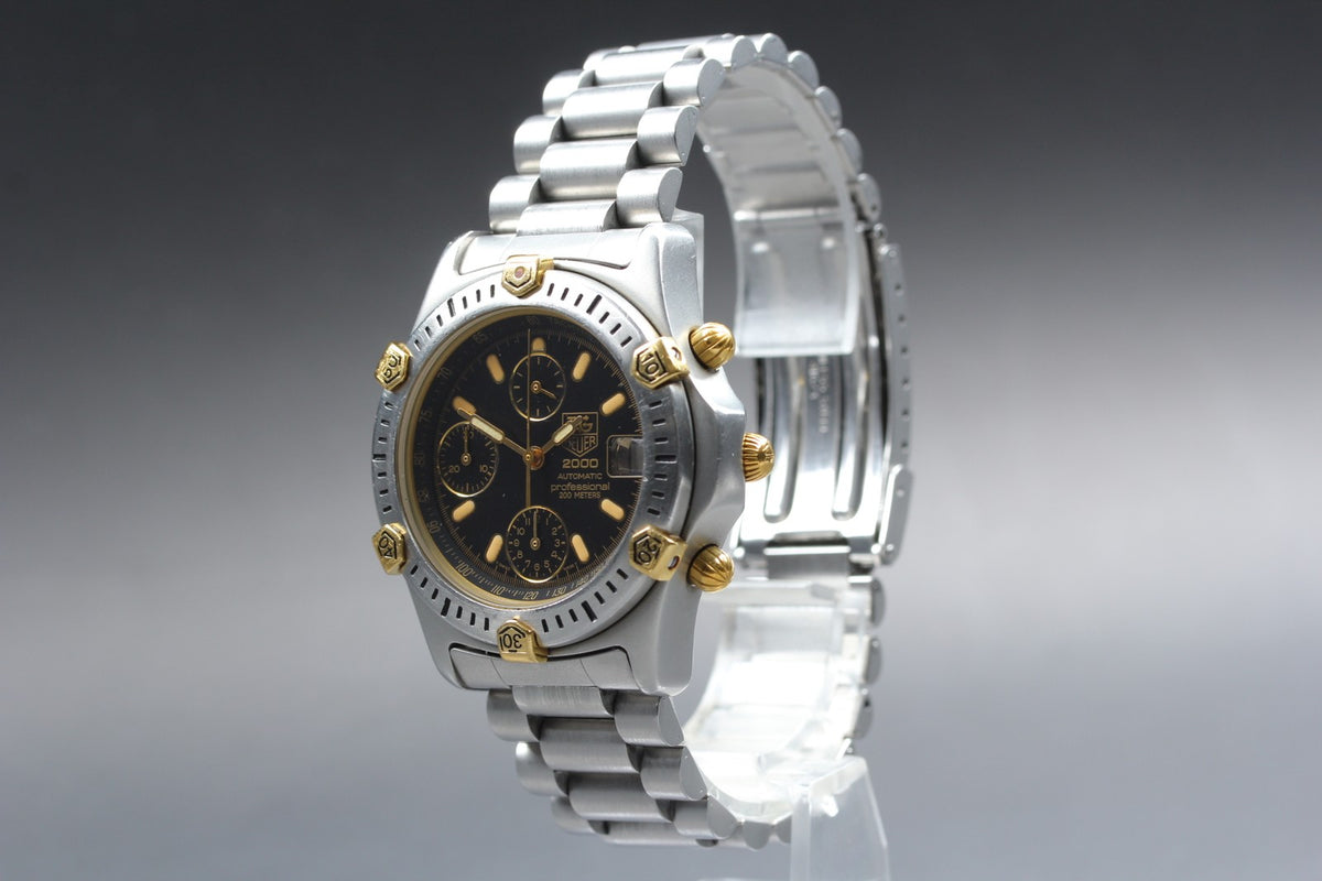 TAG HEUER 2000 165.306 Automatic Chronograph Date Men's Watch 42mm JAPAN