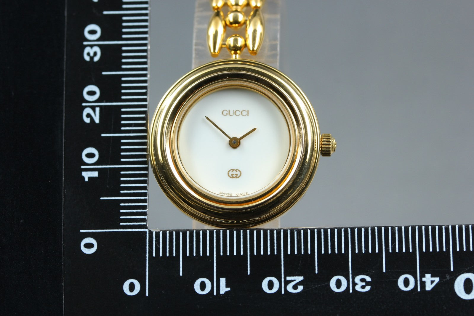 [Overhauled] Gucci Change Bezel 11/12 Gold Bezel 26mm Women's Qz Watch Vintage