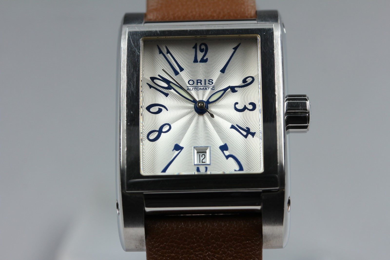 [Exc+4 Box] ORIS Rectangular Date 7526 White Brown 23mm Automatic Men's Watch