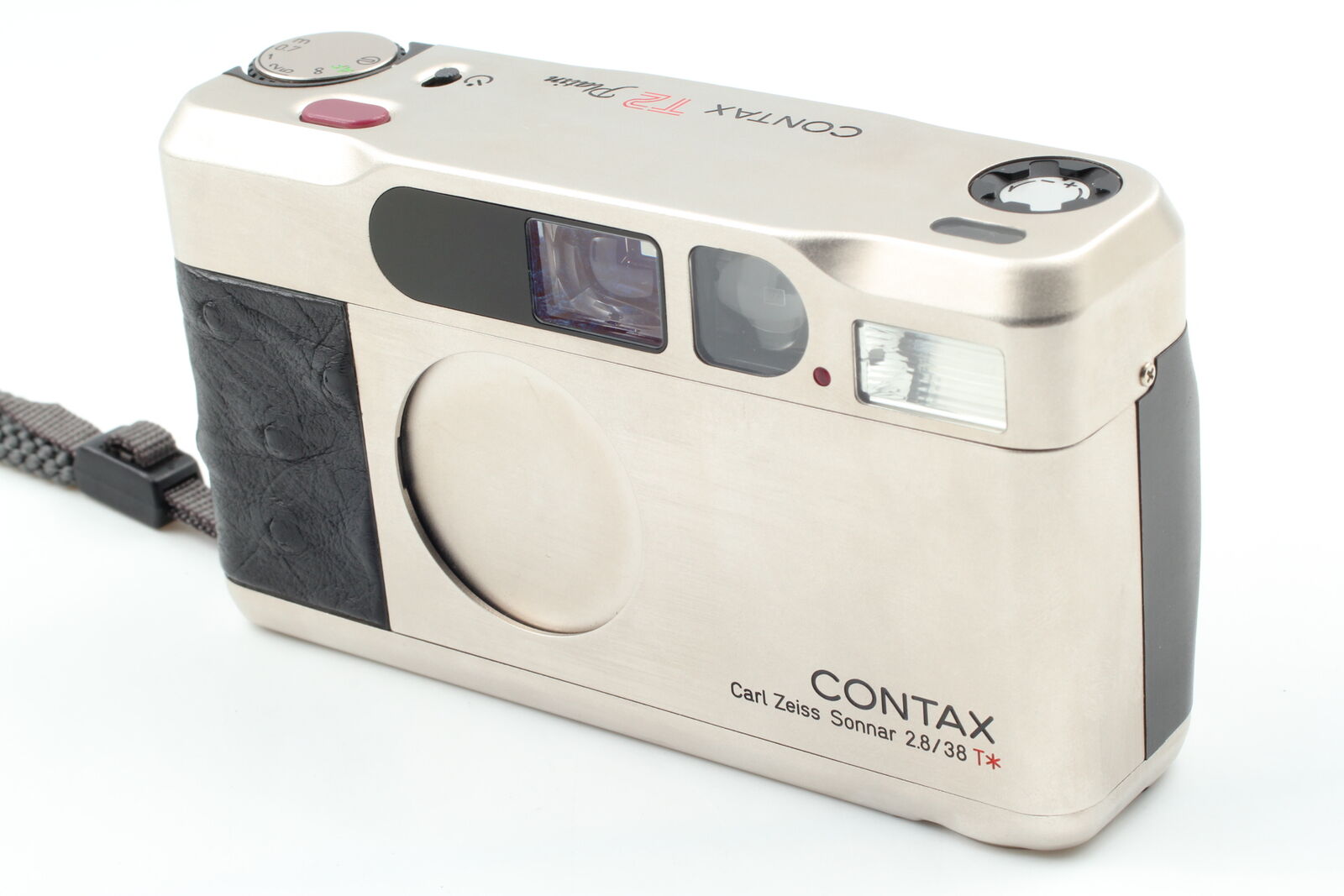 【 Near MINT / Strap 】 CONTAX T2 Limited Platin 35mm Film Camera From JAPAN