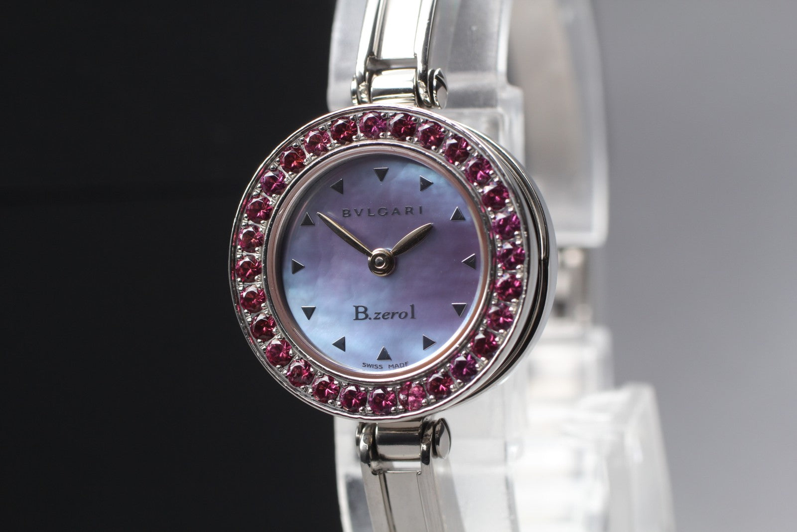 [Exc+5] BVLGARI B.zero1 BZ22S Rhodolite Garnet Blue Pink Women's Quartz Watch