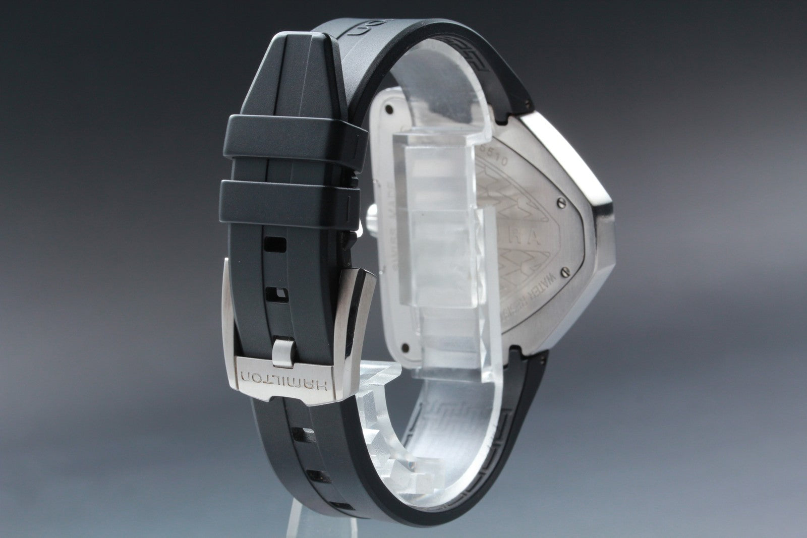 New Batt Hamilton Ventura Elvis80 H245510 Black Date Quartz Men's Watch 41mm JP