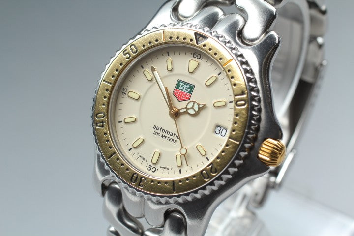 [Exc+5]Box TAG HEUER SEL 200m S87.006E Ivory Dial Automatic Men’s Watch 36mm JP
