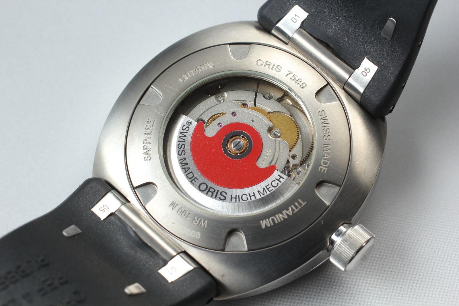 [Near MINT-] ORIS TT3 7589 Day Date Titanium Green Automatic Men's Watch JAPAN