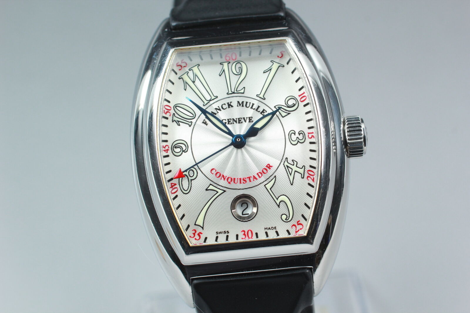 [Exc+5 Box] Franck Muller Conquistador 8005SC Automatic Silver Men's Watch JAPAN