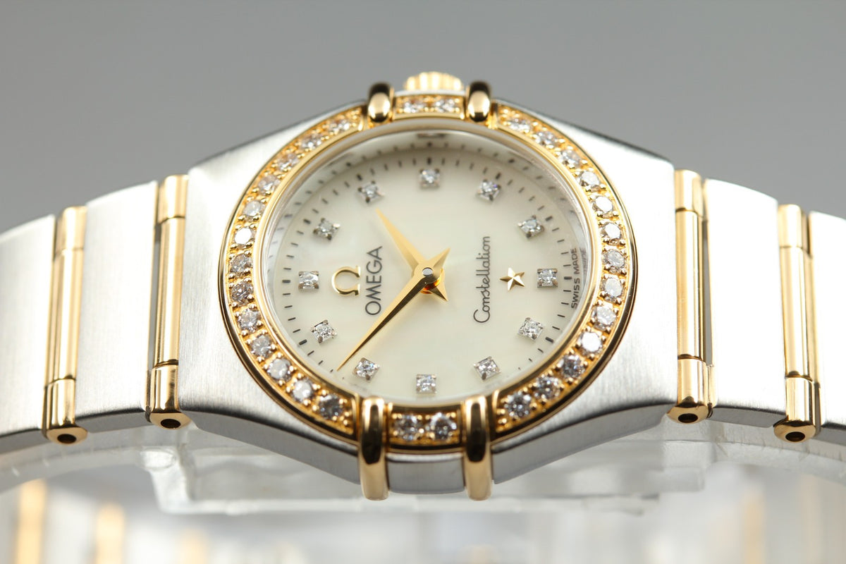 Polished OMEGA Constellation Mini 1267.75 Cal.1456 Diamond 22mm Qz Women's Watch