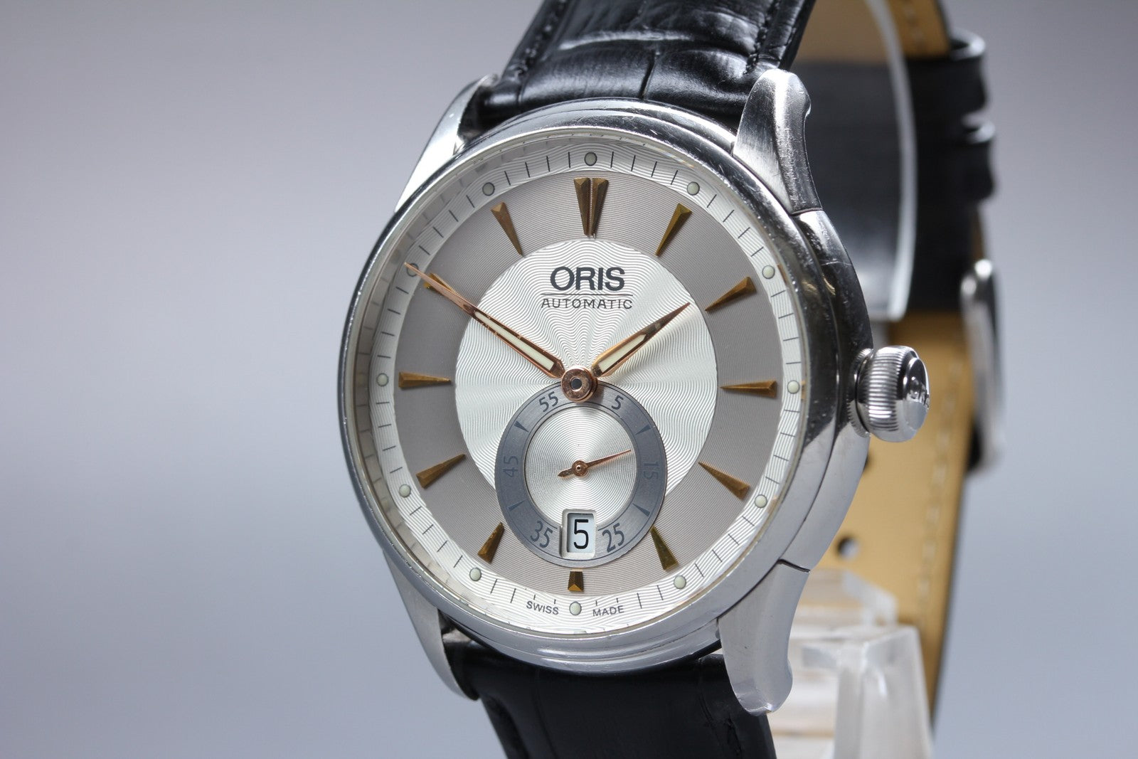 [Exc+5] ORIS Artelier Small Second Date 7582 40mm Silver Automatic Men's Watch