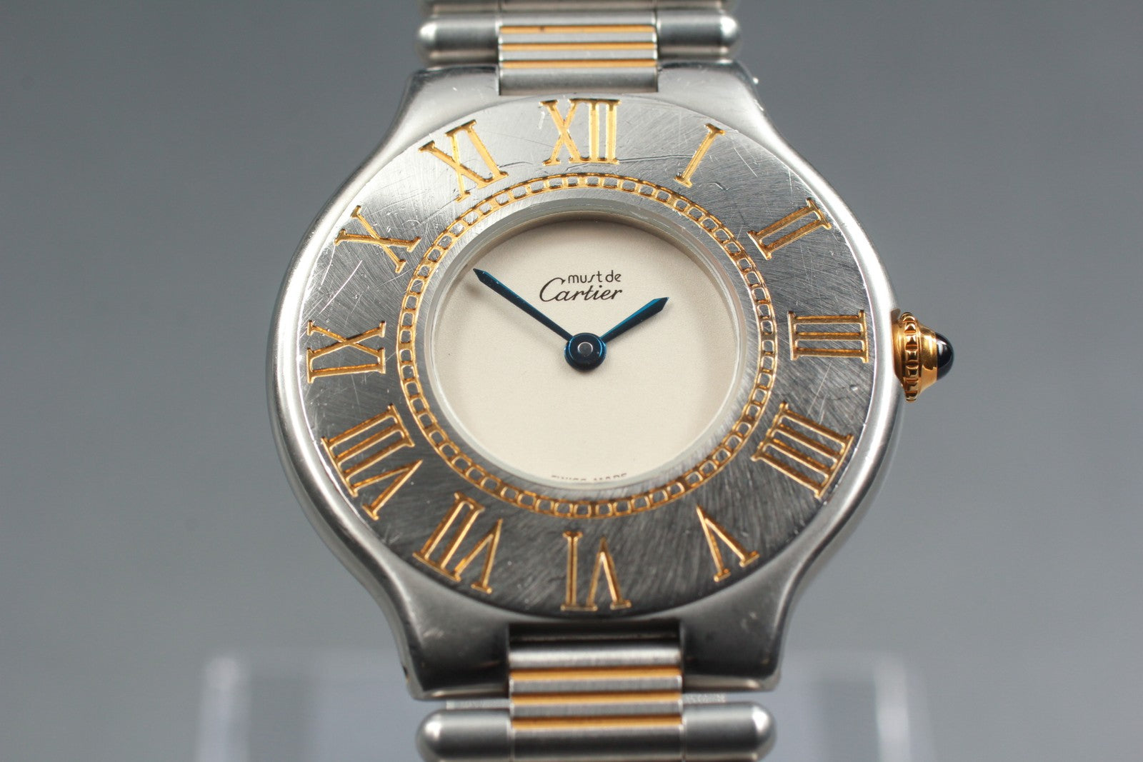 Vintage [Exc+5] Cartier Must de Cartier 21 30mm Unisex Quartz Watch From JAPAN