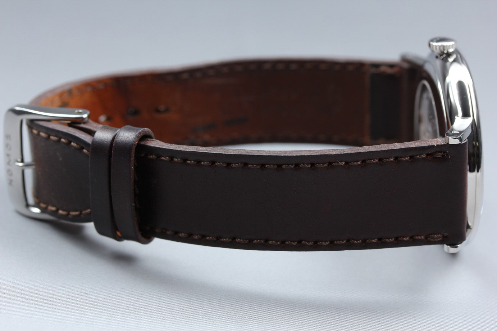 NOMOS GLASHÜTTE Ludwig 38 Small Second Manual Wind White Brown Men's Watch [Box]