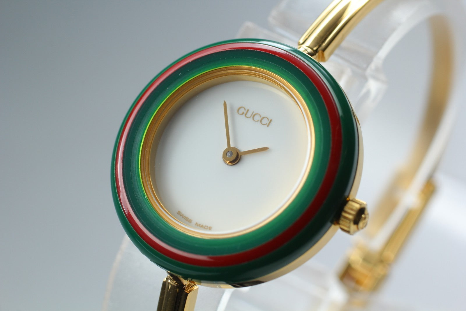 New Batt Vintage GUCCI Change Bezel 11/12.2 Quartz Women's Watch 25mm JAPAN Box