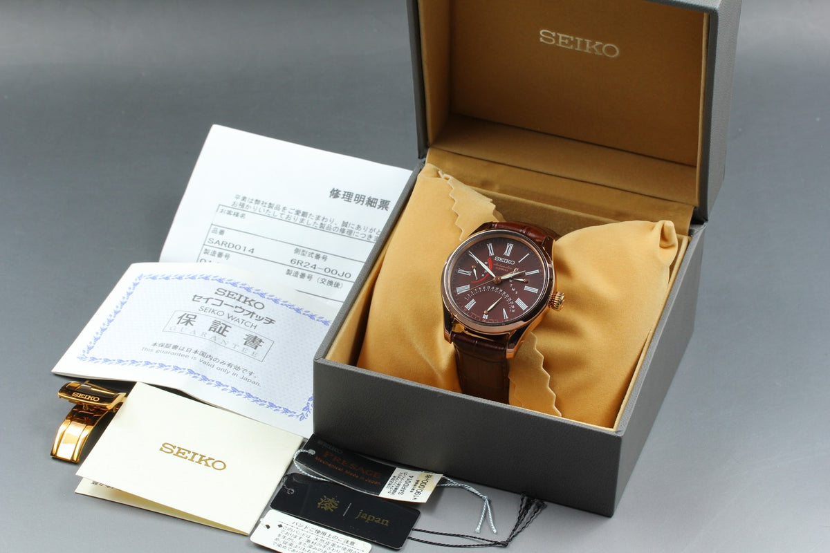 [Limited] SEIKO Presage 6R24-00J0 SARD014 Gold Brown AT Men's Watch JAPAN BOX