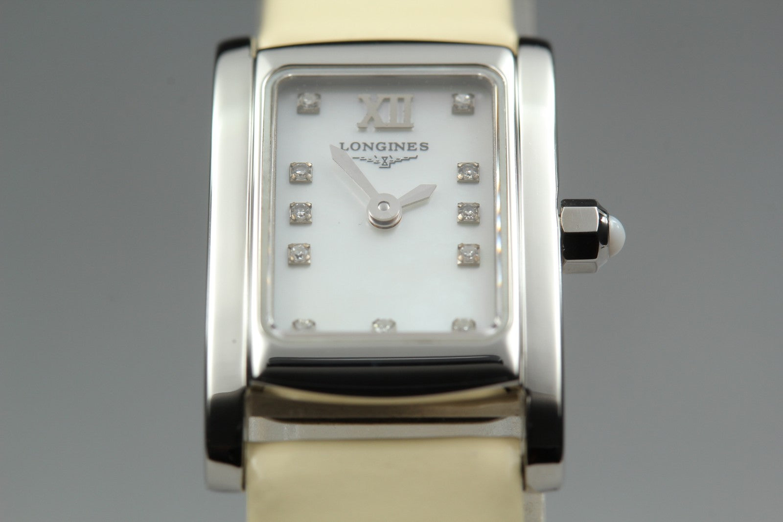 [Exc+5]  Longines L5.158.4 Dolce Vita White Silver Women's Quartz Watch JAPAN