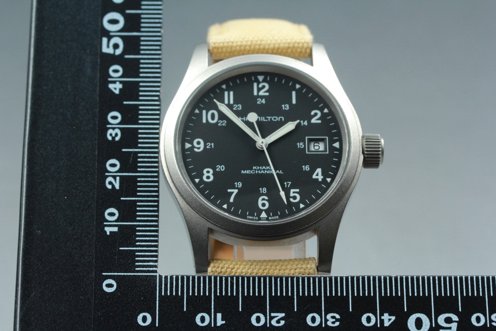 [w/ Box] Hamilton Khaki Field Mechanical H694390 38mm Manual Black Men's Watch