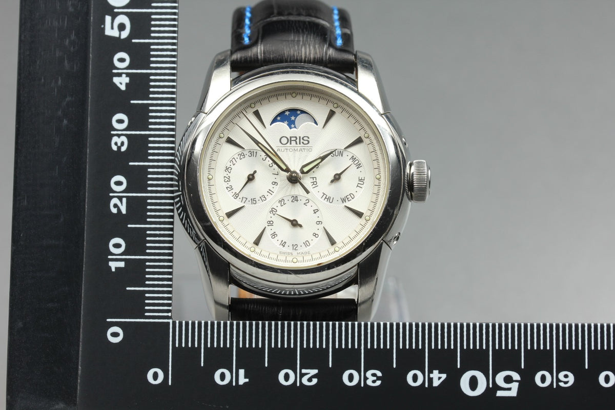 ORIS Artelier Complication 7554 Automatic Day/Date Silver Men's Watch 38mm JAPAN