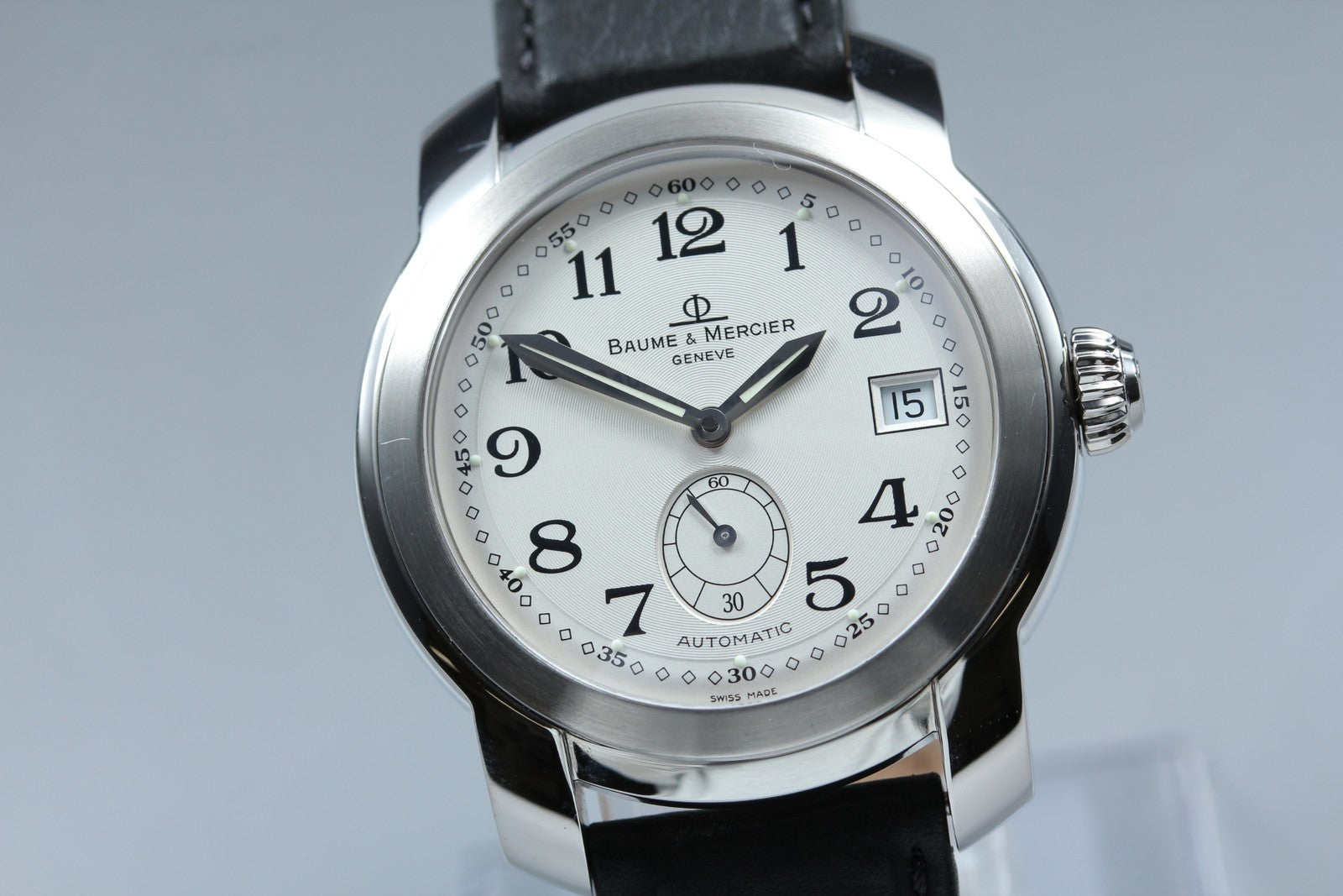 Baume & Mercier Capeland MV045221 Men's Silver Automatic Date Watch 39mm Exc+5