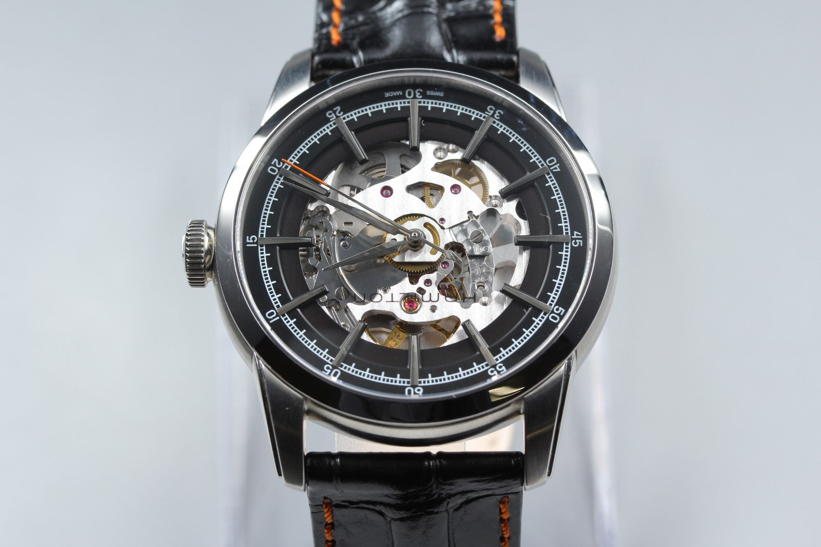 HAMILTON RAIL ROAD H406550 SKELETON 41mm Black Automatic Men's Watch [Box]
