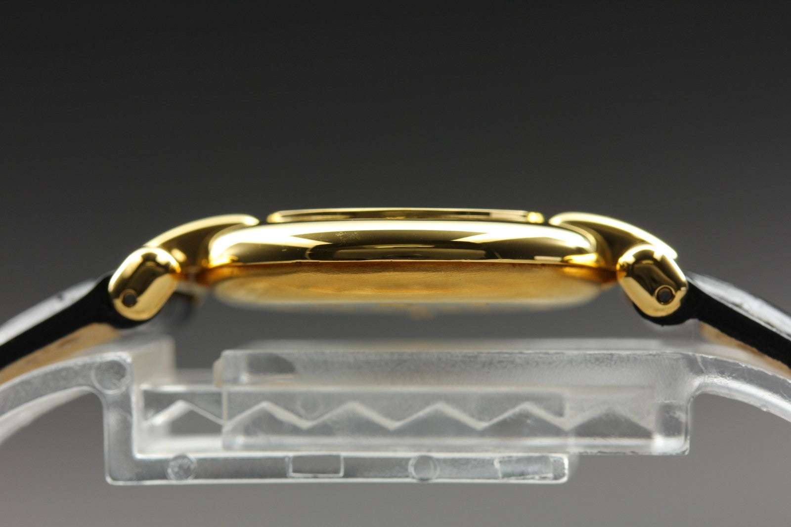 Vintage Cartier Must Colisee Vermeil 590002 Black Dial Gold Women's Quartz Watch