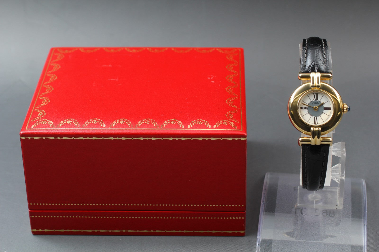 Vintage [Near MINT- Box] Cartier Must Colisee Vermeil 590002 Women's Qz Watch