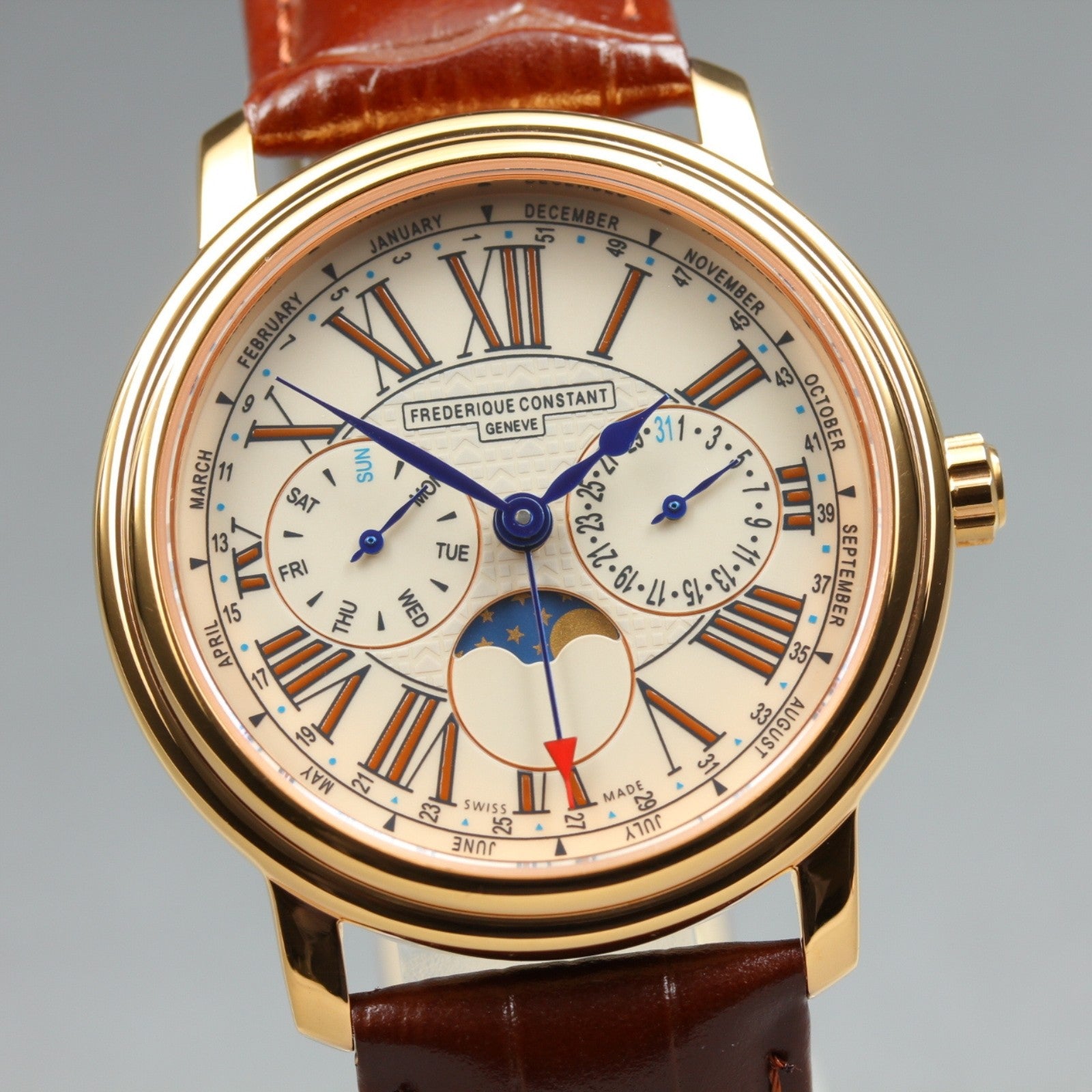 Overhauled FREDERIQUE CONSTANT FC-270X3P4/5/6 Quartz Men's Watch 38mm JAPAN